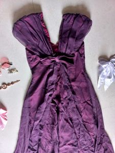 Wine Bow Gown