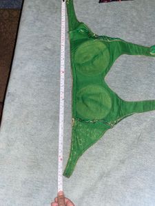Green &amp; Gold Brocade Blouse
