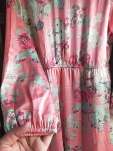 Satin Floral Dress