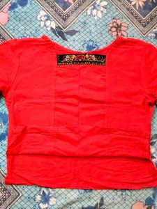 Red Embellished Top