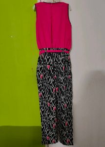 Girls' Heart Print Jumpsuit