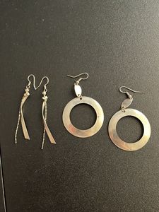 Silver Tone Earring Bundle