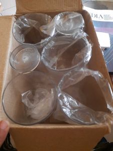 Set Of 6 Transparent Glass