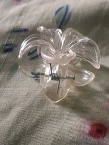 Clear Flower Hair Clip