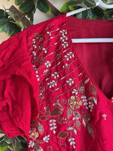 Red Color Indowestern Co-ord Set