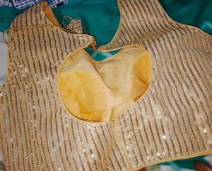 Gold Sequin Party Blouse