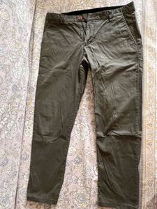 Olive Green Casual Pants
