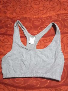 Gray Racerback Sports Bra