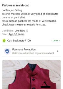 Maroon Ethnic Jacket