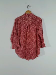 Red Printed Tunic Top