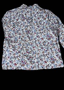 Floral Print Blouse &amp; Plaid Pants