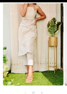 Anaykaa ASHEN OFFWHITE COTTON KURTA SET
