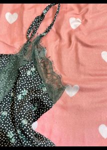 Floral Cami Top with Lace Trim