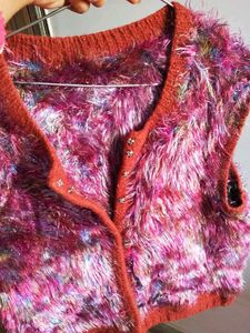 Wool Glitter Knit Vest