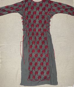 Olive Kurta with Embellishments