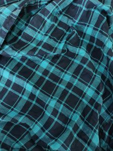 Blue Plaid Flannel Shirt (XL)