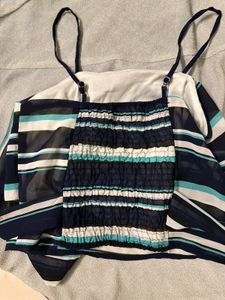 Sassafras Tie Up Crop Top