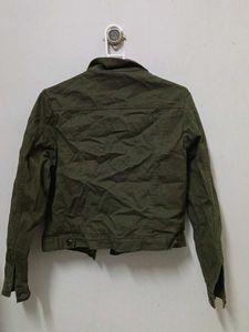 Olive Green Denim Jacket