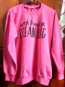 Pink Sweatshirt With Print ( L)