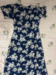 Navy blue Darzi Brand Slit dress/Kurta