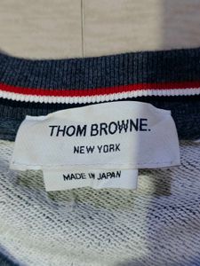 Thom Browne 100% cotton 3-bar sweatshirt
