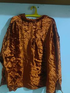 Brown Velvet Top