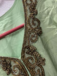 Green Embroidered Kurta Set