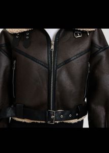 savanna Faux Leather Aviator Jacket