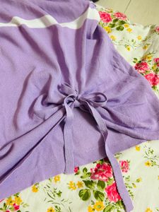 💜Lilac Striped Top With Side Knot💜