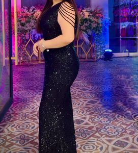 Elegant Black Sequin Gown