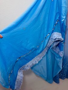 Viral Blue Chickenkari Kurta Set