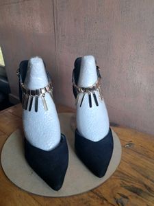 Black Heels with Ankle Detail