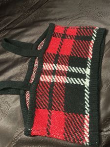 Red Plaid Crop Top