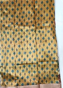 Patterned Saree with Tassels