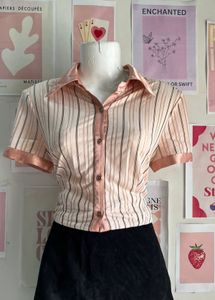 Peach Striped Shirt