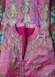 Open Type designer Kurta With Unstitched Sleeves
