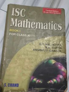 ISC Mathematics Class XI Book