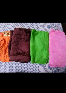 6 Beautiful 2 Ombre Embroidered And 4 Solid dupatt