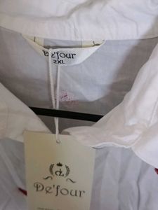 De&#39;four White Heart Print Shirt