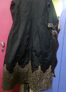 Black Embroidery Frock Suit