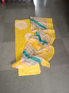 Yellow Printed Salwar Suit