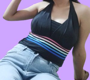 Partywear Black Tie Knot Top