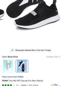 AUTHENTIC PUMA IDP MU BLACK RUNNING SHOES