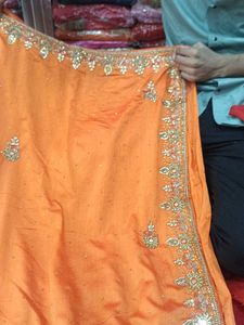 Elegant Orange Saree