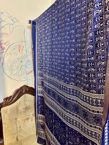 Ethnic Printed Saree With Attached Blouse Piece