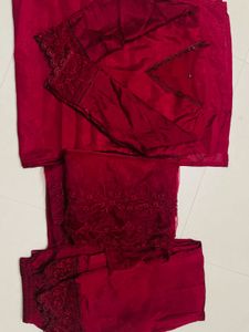 Elegant Maroon Kurta Pant Set