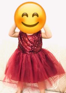 Bow Embellished Party Dress Comes  With HEADBAND
