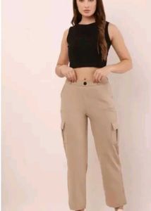 Beige Cargo Pants