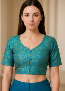 Blue Banarasi Blouse