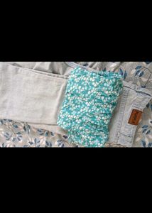 Floral Peplum Top and Cargo Jeans